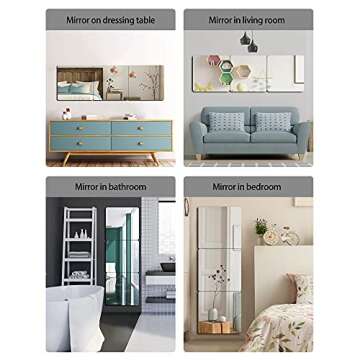 Unbreakable Plexiglass Acrylic Mirror for Kids, 1 PCS 8 x 8 inch, Shatterproof Safe Mirror for Wall,...