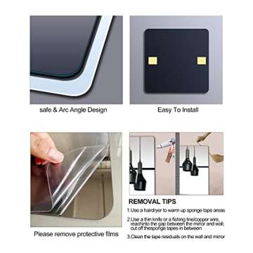 Unbreakable Plexiglass Acrylic Mirror for Kids, 1 PCS 8 x 8 inch, Shatterproof Safe Mirror for Wall, Used for Hand Makeup Mirror, Hang Mirror, Bedroom Door Mirror, Shaving Mirrors, Workout Mirror