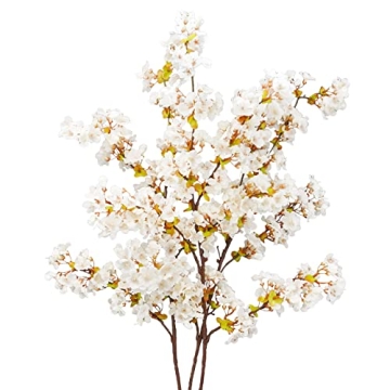 Stylish Uieke Silk Cherry Blossom Branches for Decor