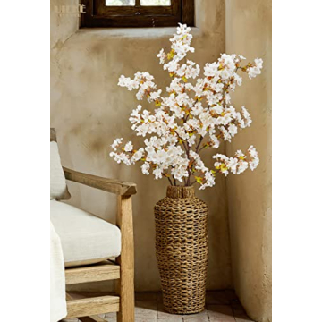 Stylish Uieke Silk Cherry Blossom Branches for Decor
