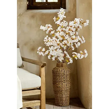 Stylish Uieke Silk Cherry Blossom Branches for Decor