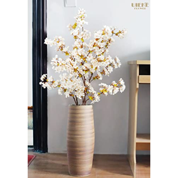 Stylish Uieke Silk Cherry Blossom Branches for Decor