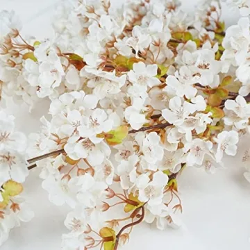 Stylish Uieke Silk Cherry Blossom Branches for Decor