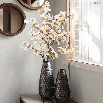 Stylish Uieke Silk Cherry Blossom Branches for Decor