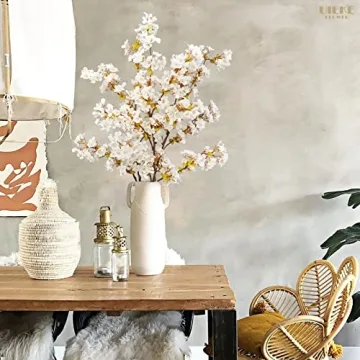 Stylish Uieke Silk Cherry Blossom Branches for Decor