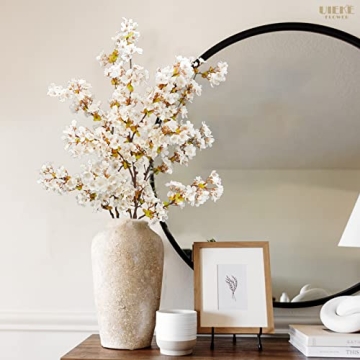 Stylish Uieke Silk Cherry Blossom Branches for Decor