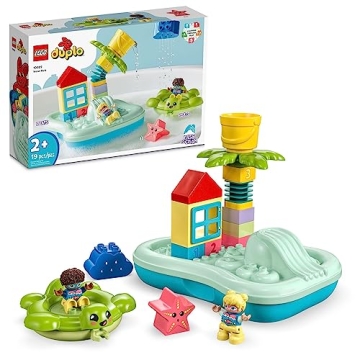 LEGO DUPLO Town Water Park 10989 Educational Building Bath Toy Set for Toddlers Ages 2+, Features a ...