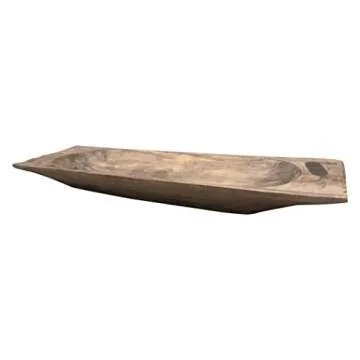 MY SWANKY HOME Antique Style Solid Reclaimed Wood Dough Tray | Decorative Bowl Vintage Carved