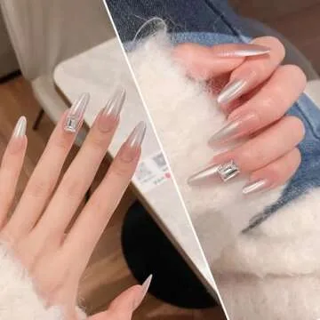 Artdone Chrome Nail Powder Magic White Pearl Kit Mirror Effect Silver Metallic Holographic Dip Nail Powder For Resin Craft & Nail Art Decoration Iridescent Aurora Mermaid Pigment