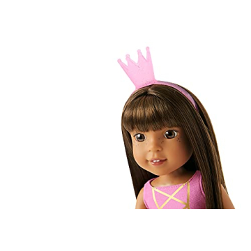 American Girl WellieWishers 14.5-inch Ashlyn Doll with Pink Leotard, Glitter Skirt, Headband, and Boots, For Ages 4+