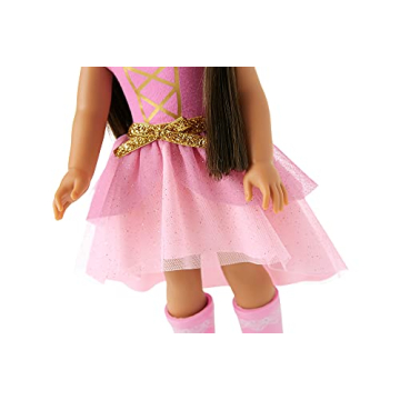 American Girl WellieWishers 14.5-inch Ashlyn Doll with Pink Leotard, Glitter Skirt, Headband, and Boots, For Ages 4+