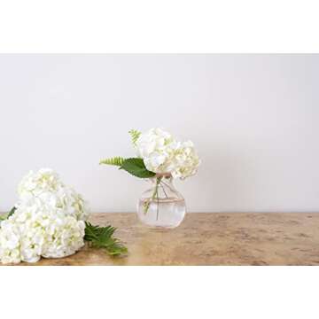 Vietri Hibiscus Glass Pink Bud Vase for Home Decor