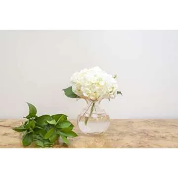 Vietri Hibiscus Glass Pink Bud Vase for Home Decor