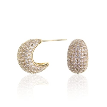 Sonateomber Chunky Gold Open Hoop Earrings for Women