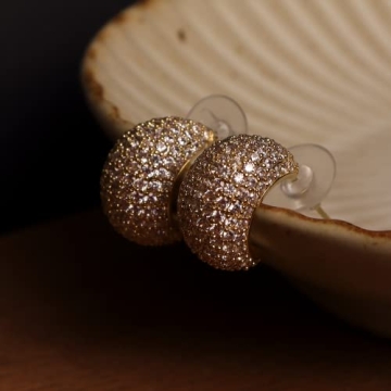 Sonateomber Chunky Gold Open Hoop Earrings for Women