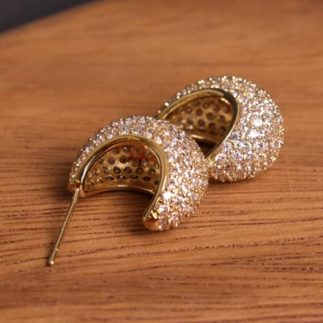 Sonateomber Chunky Gold Open Hoop Earrings for Women