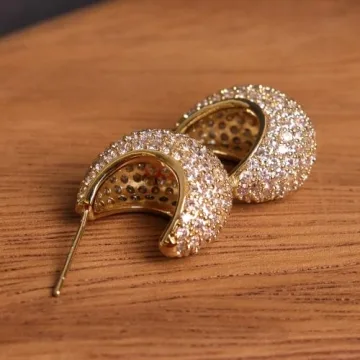 Sonateomber Chunky Gold Open Hoop Earrings for Women