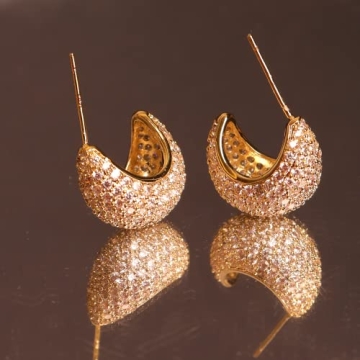 Sonateomber Chunky Gold Open Hoop Earrings for Women