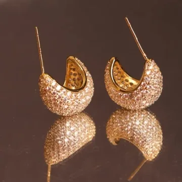 Sonateomber Chunky Gold Open Hoop Earrings for Women