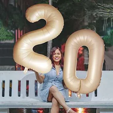 Retro Apricot Number 2 Balloons for Birthday Parties