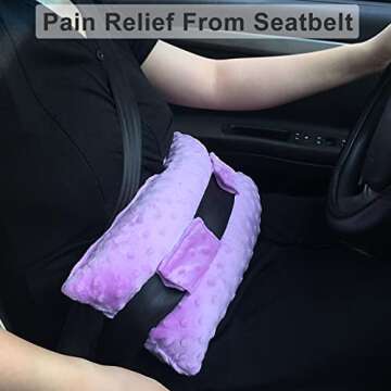 D. Cozy Hysterectomy Pillow Tummy Tuck Seatbelt Pillows with Pocket for Ice Pack Post Abdominal Surgery Comfort Cushion Belly Incision Recovery Gifts Women Patients Lavender