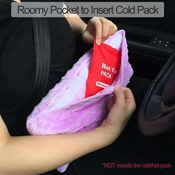 D. Cozy Hysterectomy Pillow Tummy Tuck Seatbelt Pillows with Pocket for Ice Pack Post Abdominal Surgery Comfort Cushion Belly Incision Recovery Gifts Women Patients Lavender