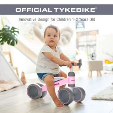 BAMMAX TykeBike® Ride On Toy | Baby Balance Bike for Toddlers 1-2 Years | Lightweight Steel Kids Bi...