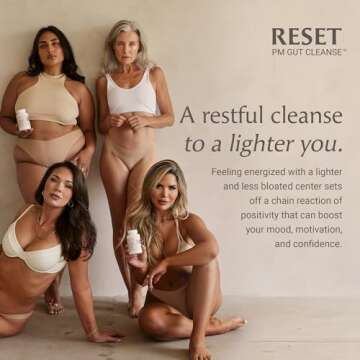 Paulina FITNESS Reset Overnight Digestive Aid, Bloating Relief, & Gut Health Supplement | Natural Detox & Digestive Cleanse to Support Weight Management and Relieve Constipation | 90 Capsules