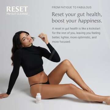 Paulina FITNESS Reset Overnight Digestive Aid, Bloating Relief, & Gut Health Supplement | Natural Detox & Digestive Cleanse to Support Weight Management and Relieve Constipation | 90 Capsules