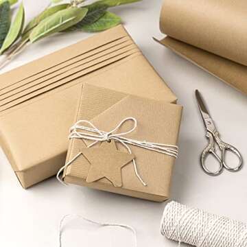 RUSPEPA Eco-Friendly Brown Kraft Paper Roll 17.5x32.8ft