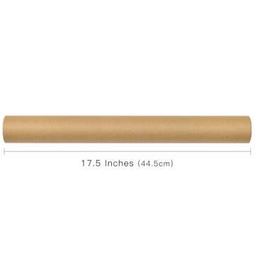 RUSPEPA Eco-Friendly Brown Kraft Paper Roll 17.5x32.8ft
