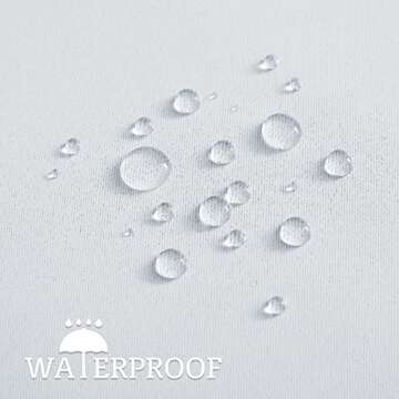 RYB HOME Windproof Outdoor Curtains - Extra Wide & Waterproof