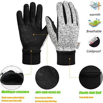 MOREOK Winter Gloves -10°F Touchscreen Insulated Gloves