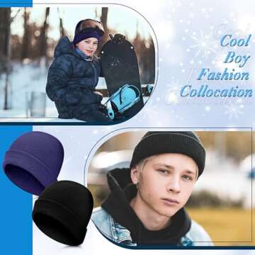 Handepo 200 Pack Kids Winter Beanies Knitted Bulk Child Warm Cold Weather Hat Cap Thick Assorted for Boy Girl Unisex Children Gift, 25 Colors