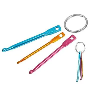 Mini Keychain Aluminum Crochet Hooks for Crafters