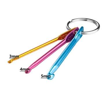 Mini Keychain Aluminum Crochet Hooks for Crafters