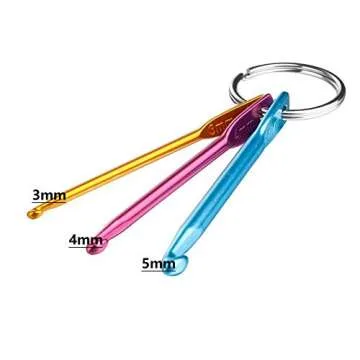 Mini Keychain Aluminum Crochet Hooks for Crafters