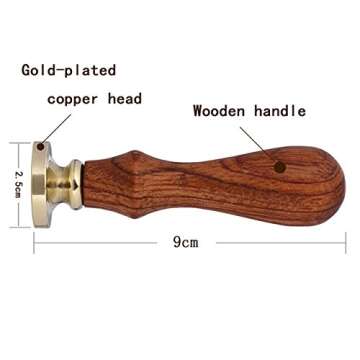 Yoption 26 Letters A-Z Initial Alphabet Wax Seal Stamp Kit, Vintage Handwritten Letter Sealing Wax Stamp with 2pcs Wooden Handles (A-Z)