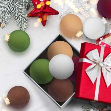 15PCS Velvet Ornaments (3.15 inch),Flocked Christmas Ornaments,Bulk Christmas Balls Ornaments,Shatterproof Christmas Ornaments,Christmas Tree Decoration,Xmas Tree Ornaments+1