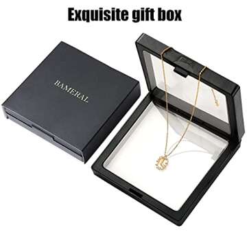 BAMERAL Initial Necklace, 14K Gold Plated Cubic Zirconia Tiny Letter C Necklace Personalized Monogram Name Necklace for Women Jewelry Mother’s Day Gifts