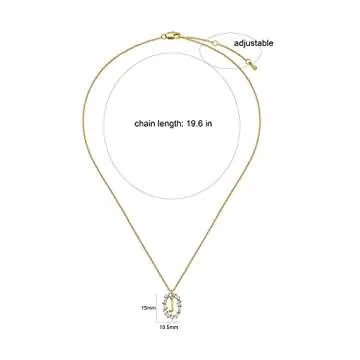 BAMERAL Initial Necklace, 14K Gold Plated Cubic Zirconia Tiny Letter C Necklace Personalized Monogram Name Necklace for Women Jewelry Mother’s Day Gifts