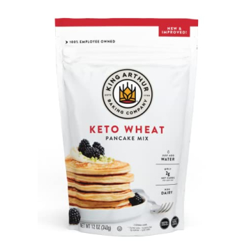 King Arthur Keto Wheat Pancake Mix - Low Carbs, High Protein, Just Add Water