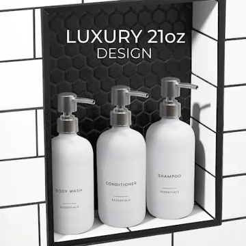 Elegant 3-Piece Shower Dispenser Set - Modern Bathroom Upgrade