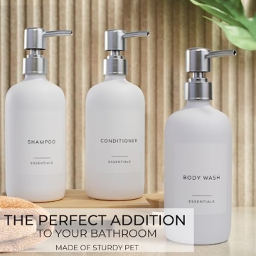 Elegant 3-Piece Shower Dispenser Set - Modern Bathroom Upgrade