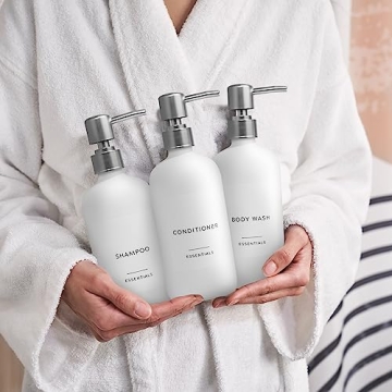 Elegant 3-Piece Shower Dispenser Set - Modern Bathroom Upgrade