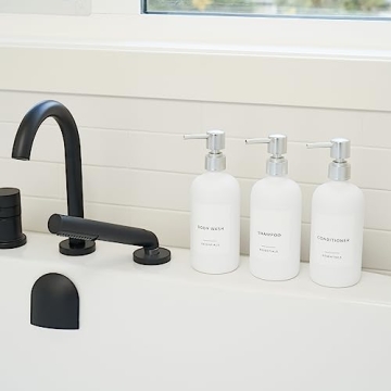 Elegant 3-Piece Shower Dispenser Set - Modern Bathroom Upgrade