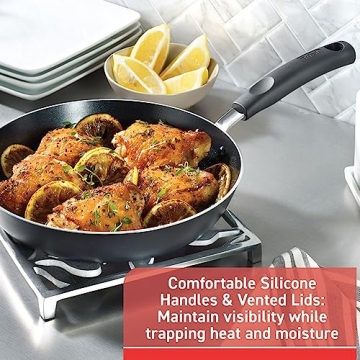 T-fal Nonstick Cookware Set 12 Piece for Effortless Cooking