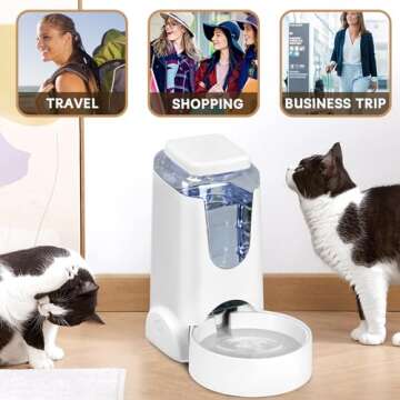 Automatic Cat Feeder and Water Dispenser for Easy Feeding