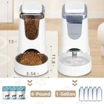 Automatic Cat Feeder and Water Dispenser for Easy Feeding