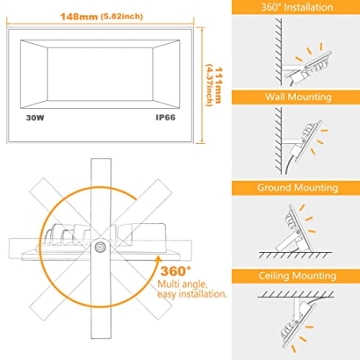 Smart RGB LED Flood Light Outdoor with APP Control